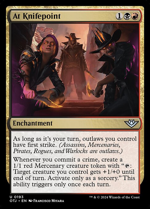 Outlaws of Thunder Junction - 193 - At Knifepoint - Uncommon - BR - Non-foil