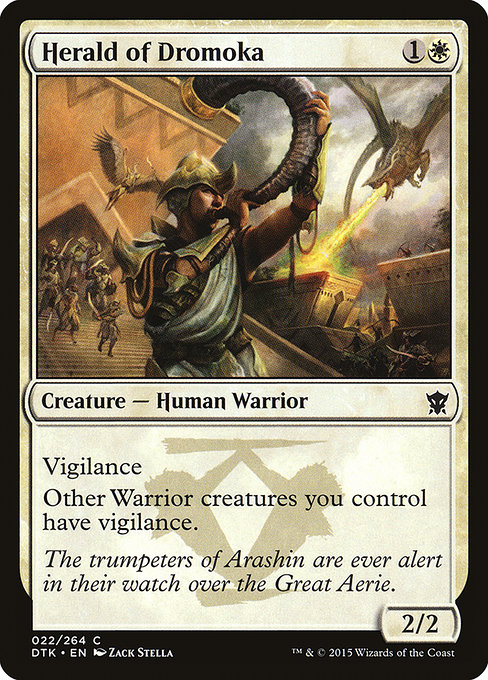 Dragons of Tarkir - 22 - Herald of Dromoka - Common - W - Non-foil