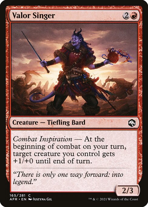 Adventures in the Forgotten Realms - 165 - Valor Singer - Common - R - Non-foil