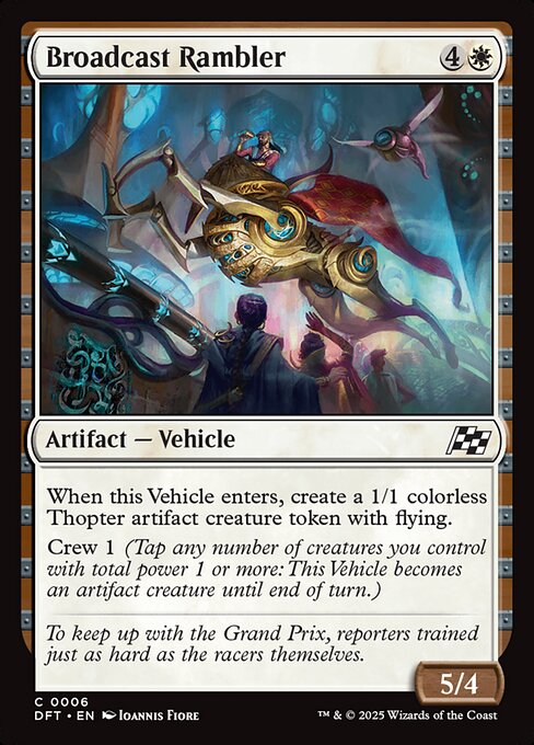 Aetherdrift - 6 - Broadcast Rambler - Common - W - Foil