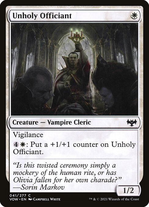Innistrad: Crimson Vow - 41 - Unholy Officiant - Common - W - Non-foil