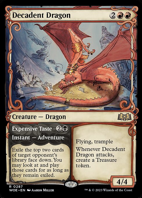 Wilds of Eldraine - 287 - Decadent Dragon // Expensive Taste - Rare - R - Non-foil