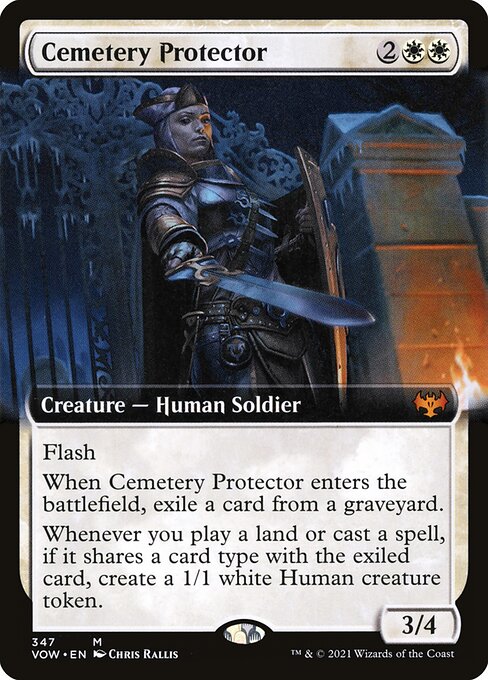 Innistrad: Crimson Vow - 347 - Cemetery Protector - Mythic - W - Foil