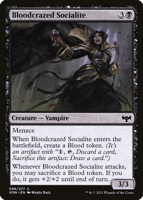Innistrad: Crimson Vow - 96 - Bloodcrazed Socialite - Common - B - Non-foil