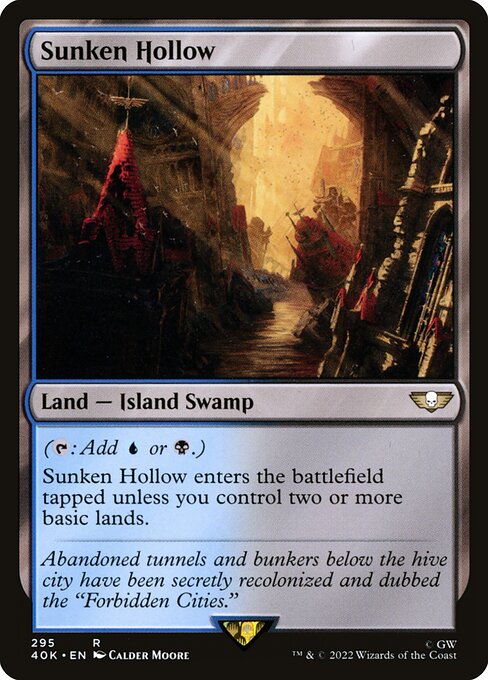 Warhammer 40,000 Commander - 295 - Sunken Hollow - Rare - C - Non-foil