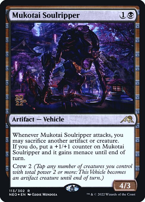 Kamigawa: Neon Dynasty Promos - 113s - Mukotai Soulripper - Rare - B - Foil - Datestamped Promo