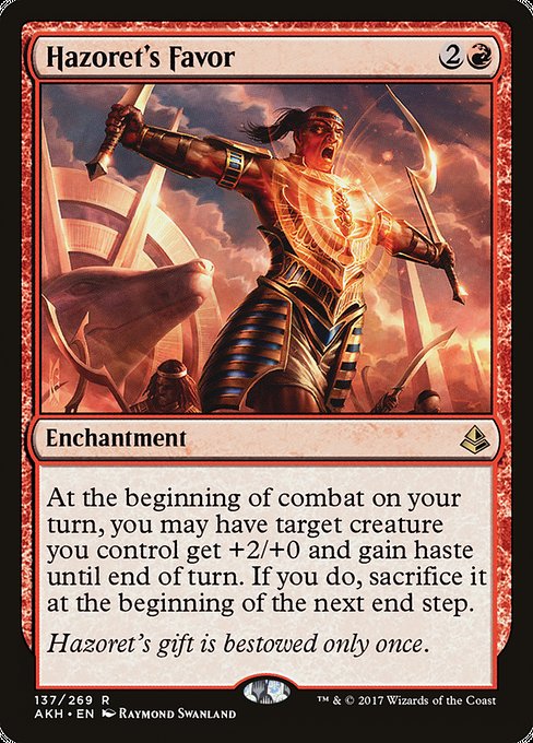 Amonkhet - 137 - Hazoret's Favor - Rare - R - Non-foil