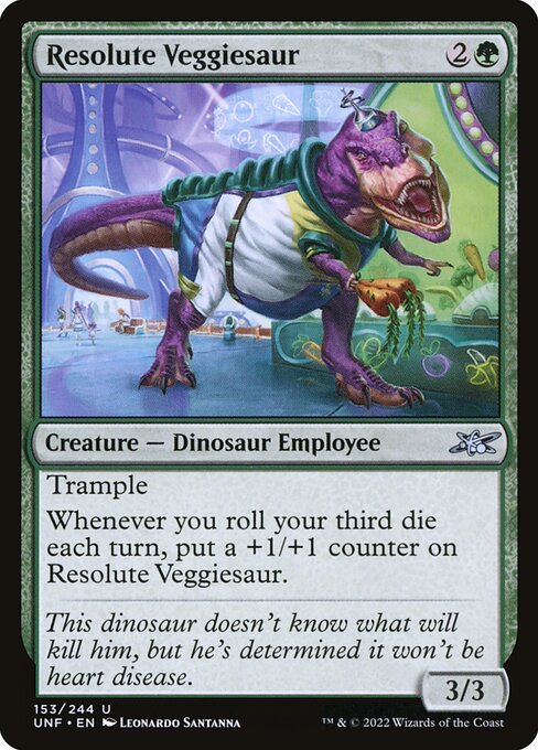 Unfinity - 153 - Resolute Veggiesaur - Uncommon - G - Non-foil