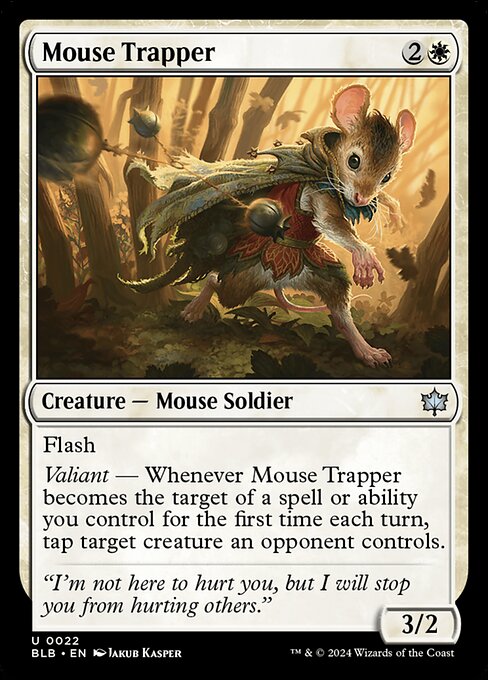 Bloomburrow - 22 - Mouse Trapper - Uncommon - W - Foil