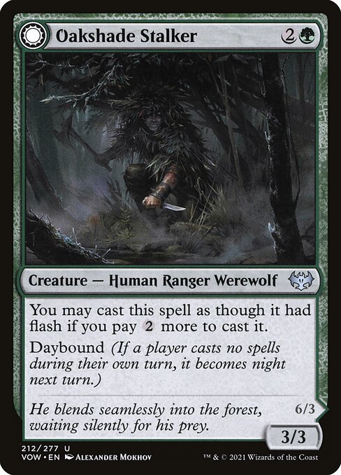 Innistrad: Crimson Vow - 212 - Oakshade Stalker // Moonlit Ambusher - Uncommon - C - Non-foil