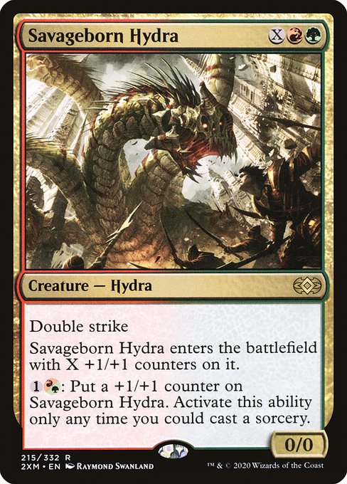Double Masters - 215 - Savageborn Hydra - Rare - RG - Non-foil