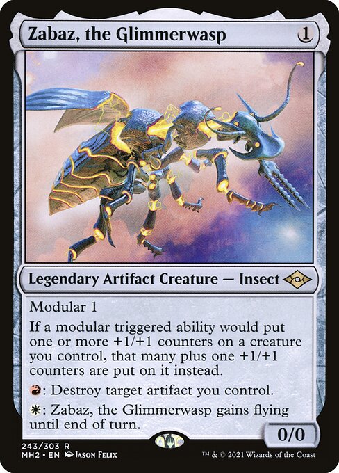 Modern Horizons 2 - 243 - Zabaz, the Glimmerwasp - Rare - C - Non-foil