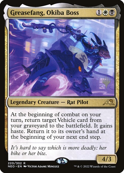 Kamigawa: Neon Dynasty Promos - 220p - Greasefang, Okiba Boss - Rare - WB - Foil - Promo