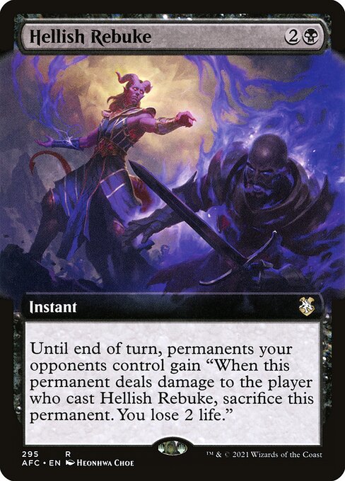 Forgotten Realms Commander - 295 - Hellish Rebuke - Rare - B - Non-foil