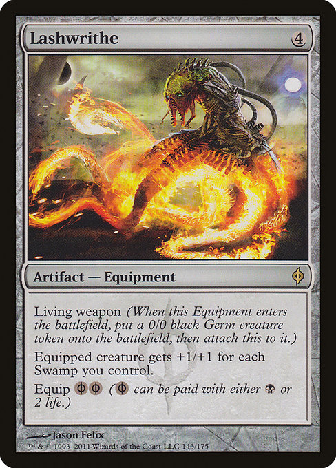 New Phyrexia - 143 - Lashwrithe - Rare - C - Non-foil