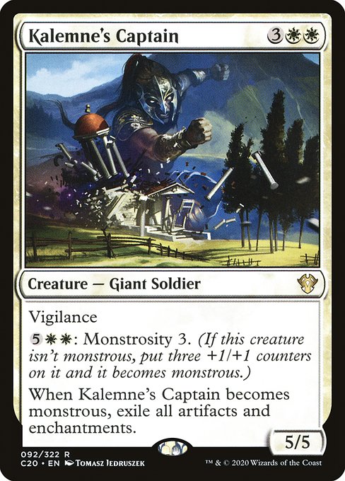 Commander 2020 - 92 - Kalemne's Captain - Rare - W - Non-foil