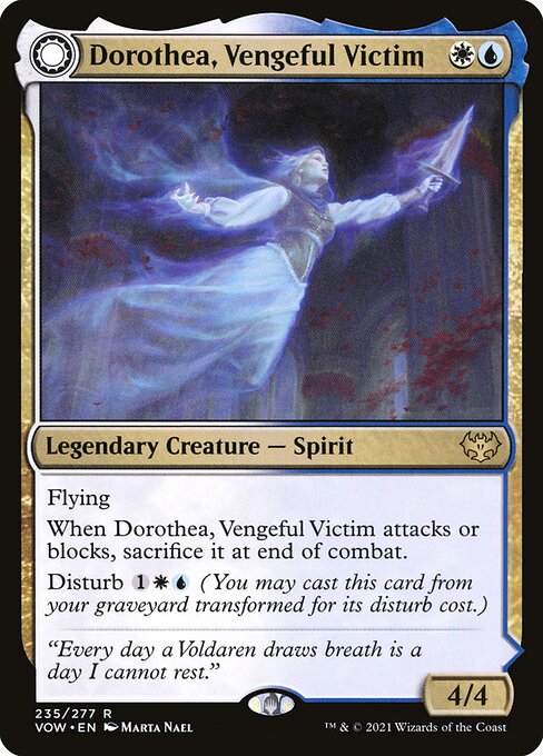 Innistrad: Crimson Vow - 235 - Dorothea, Vengeful Victim // Dorothea's Retribution - Rare - C - Non-foil