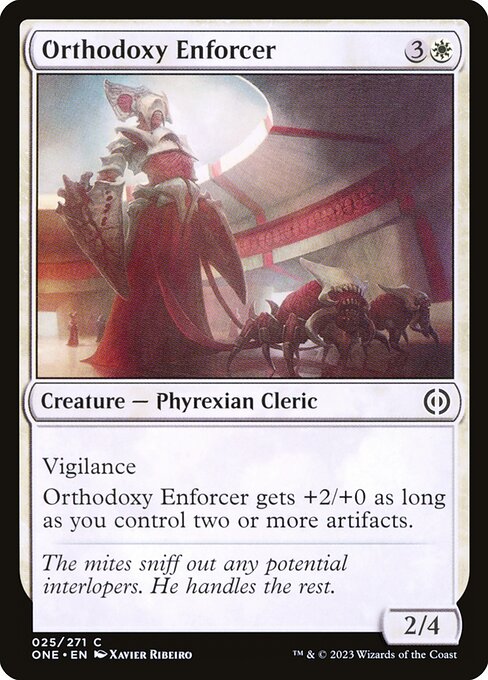 Phyrexia: All Will Be One - 25 - Orthodoxy Enforcer - Common - W - Non-foil