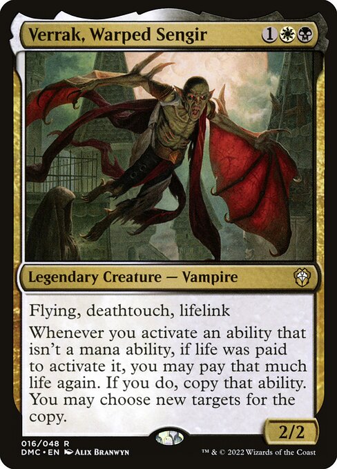 Dominaria United Commander - 16 - Verrak, Warped Sengir - Rare - WB - Non-foil