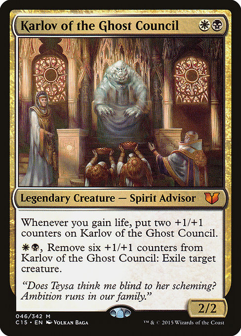 Commander 2015 - 46 - Karlov of the Ghost Council - Mythic - WB - Non-foil