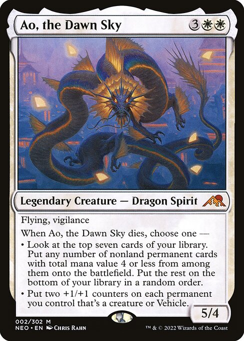 Kamigawa: Neon Dynasty - 2 - Ao, the Dawn Sky - Mythic - W - Non-foil