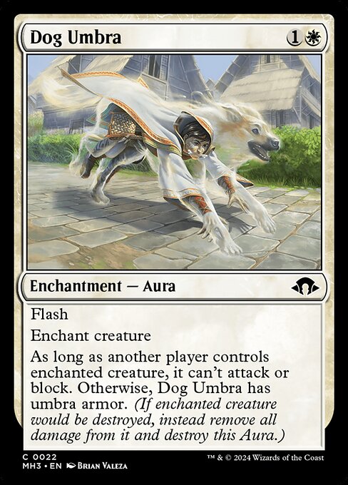 Modern Horizons 3 - 22 - Dog Umbra - Common - W - Foil