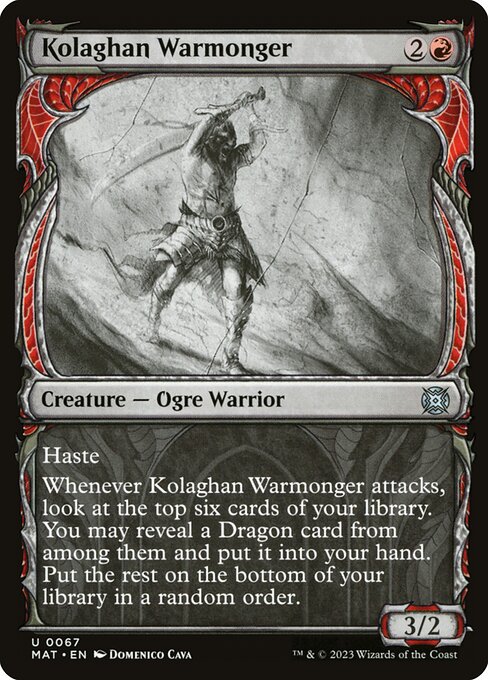 March of the Machine: The Aftermath - 67 - Kolaghan Warmonger - Uncommon - R - Non-foil