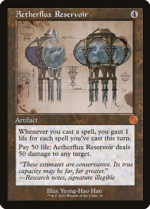 The Brothers' War Retro Artifacts - 65 - Aetherflux Reservoir - Mythic - C - Foil