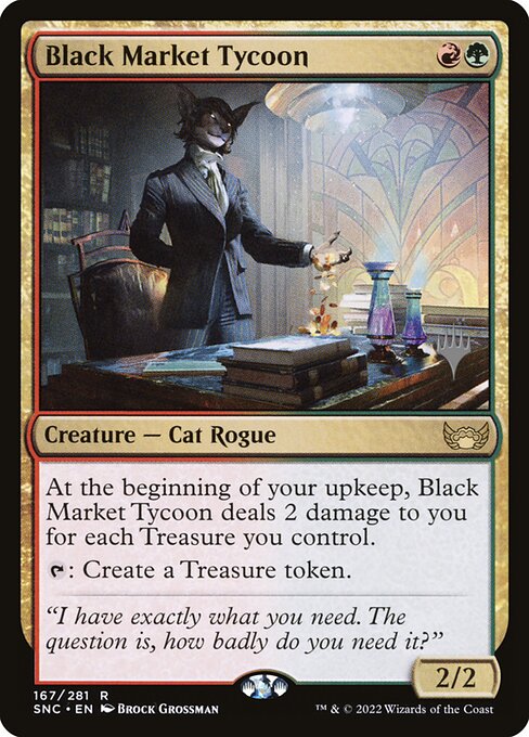 Streets of New Capenna Promos - 167p - Black Market Tycoon - Rare - RG - Foil - Promo