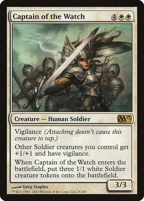 Magic 2013 - 8 - Captain of the Watch - Rare - W - Non-foil