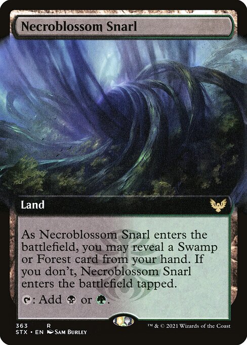 Strixhaven: School of Mages - 363 - Necroblossom Snarl - Rare - C - Non-foil