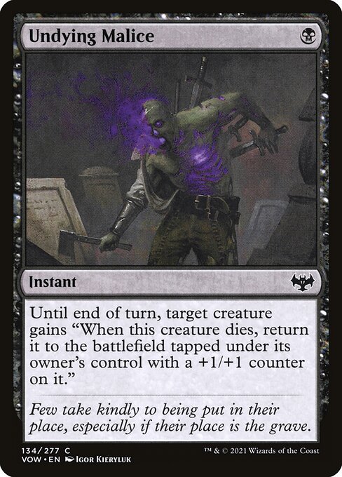 Innistrad: Crimson Vow - 134 - Undying Malice - Common - B - Non-foil