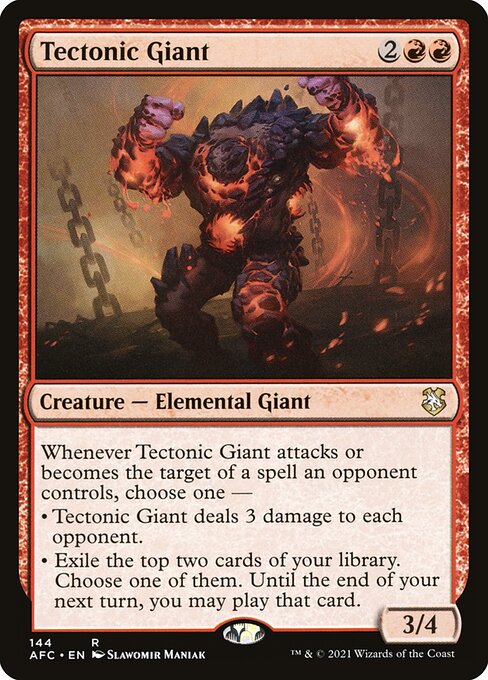 Forgotten Realms Commander - 144 - Tectonic Giant - Rare - R - Non-foil