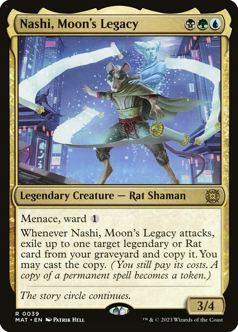 March of the Machine: The Aftermath - 39 - Nashi, Moon's Legacy - Rare - Multi - Foil