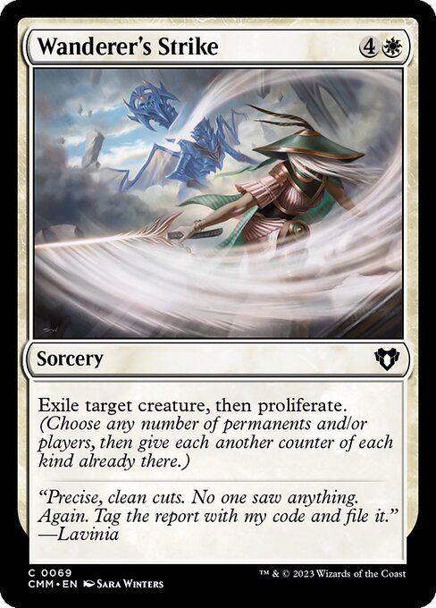 Commander Masters - 69 - Wanderer's Strike - Common - W - Foil