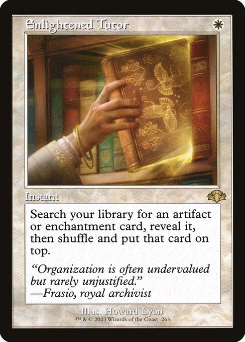 Dominaria Remastered - 263 - Enlightened Tutor - Rare - W - Foil