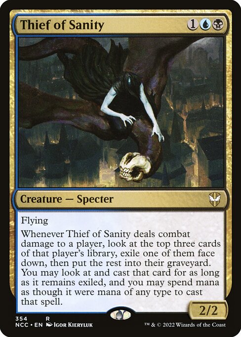 New Capenna Commander - 354 - Thief of Sanity - Rare - UB - Non-foil