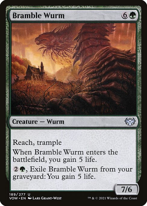 Innistrad: Crimson Vow - 189 - Bramble Wurm - Uncommon - G - Non-foil