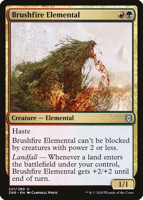 Zendikar Rising - 221 - Brushfire Elemental - Uncommon - RG - Non-foil