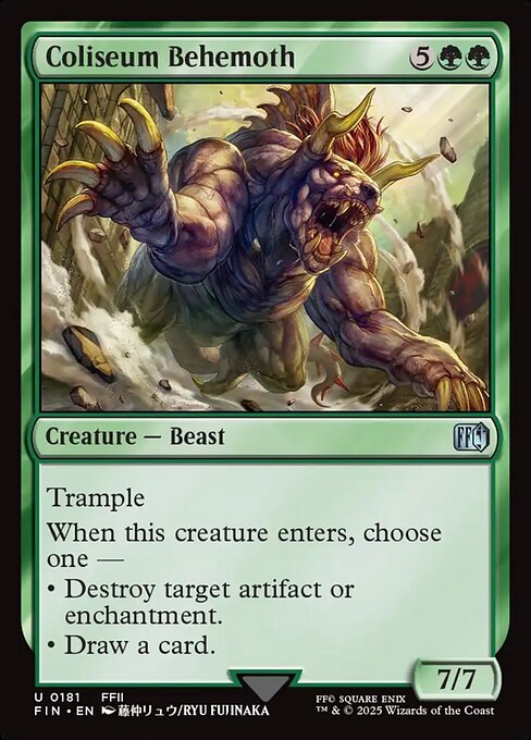 Final Fantasy - 181 - Coliseum Behemoth - Uncommon - G - Foil