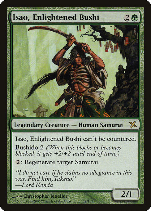 Betrayers of Kamigawa - 129 - Isao, Enlightened Bushi - Rare - G - Non-foil