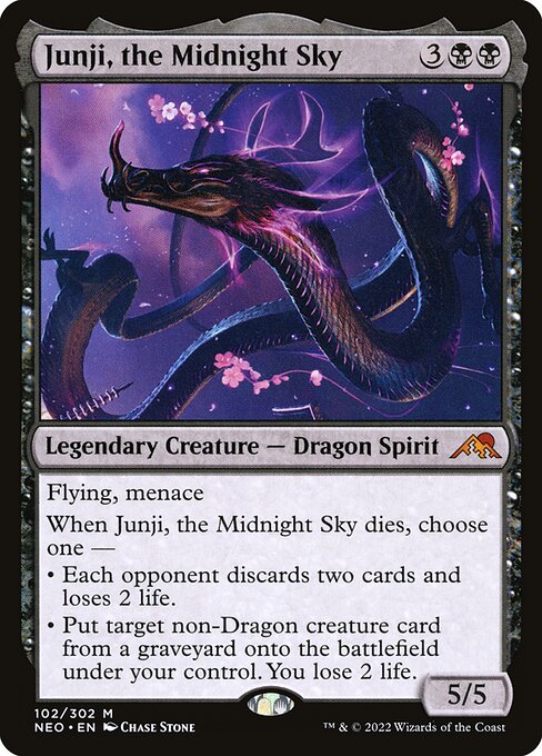 Kamigawa: Neon Dynasty - 102 - Junji, the Midnight Sky - Mythic - B - Foil