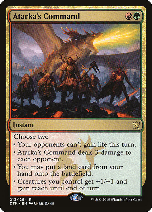 Dragons of Tarkir - 213 - Atarka's Command - Rare - RG - Non-foil