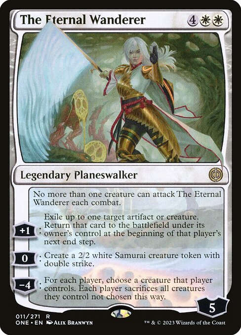 Phyrexia: All Will Be One - 11 - The Eternal Wanderer - Rare - W - Foil