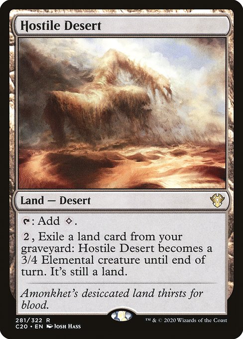 Commander 2020 - 281 - Hostile Desert - Rare - C - Non-foil