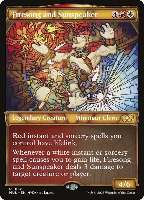 Multiverse Legends - 39 - Firesong and Sunspeaker - Rare - WR - Foil