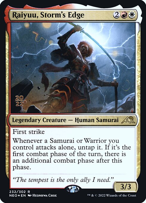 Kamigawa: Neon Dynasty Promos - 232s - Raiyuu, Storm's Edge - Rare - WR - Foil - Datestamped Promo