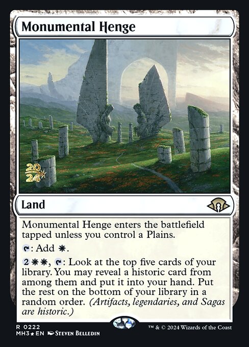 Modern Horizons 3 Promos - 222s - Monumental Henge - Rare - C - Foil - Datestamped Promo
