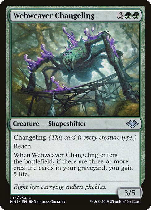 Modern Horizons - 192 - Webweaver Changeling - Uncommon - G - Non-foil