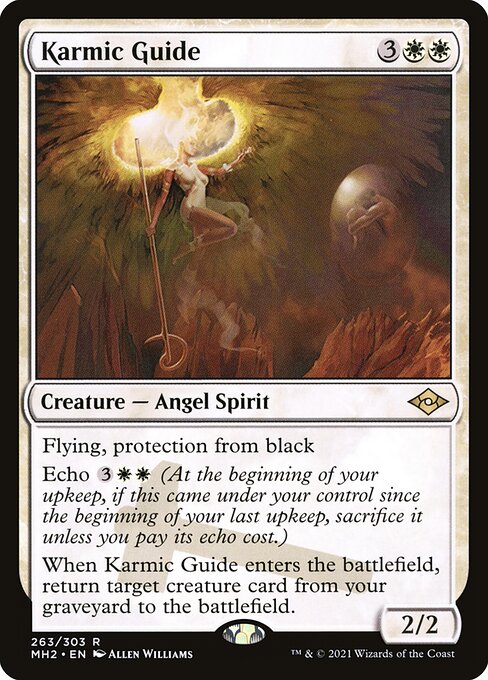 Modern Horizons 2 - 263 - Karmic Guide - Rare - W - Foil